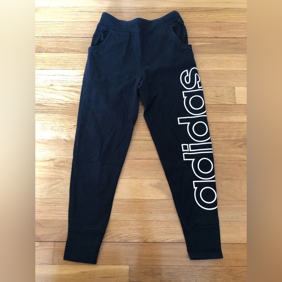 Girls Adidas joggers black and white - Picture 4 of 6